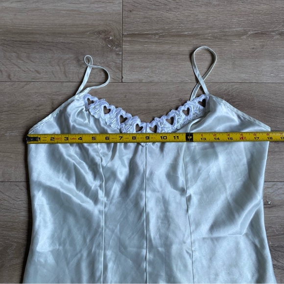 Vintage Le Boudoir Slip dress lingerie heart cut out  collar - Picture 9 of 9